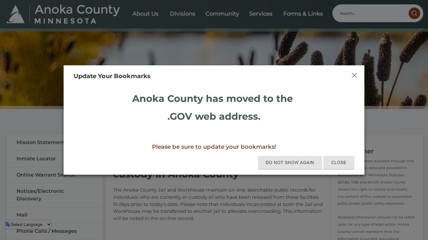 Inmate Locator - Anoka County, MN - Official Website