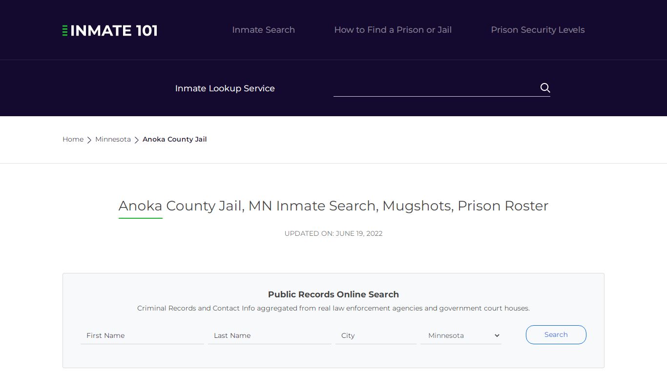 Anoka County Jail, MN Inmate Search, Mugshots, Prison Roster
